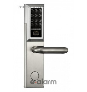 Κλειδαριά πόρτας με κωδικό και κάρτα (ασημί) FOX P8003S
