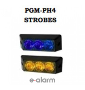 PGM-PH4 STROBES Strobes με 4 LEDs υψηλής φωτεινότητας E-ALARM Strobes με 4 LEDs μπλε, κίτρινου, κόκκινου και λευκού χρώματος